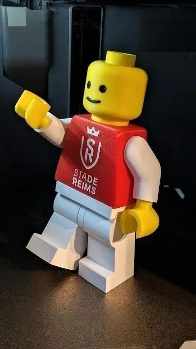 Figurine homme briques type LEGO custom – Stade de Reims – photo 3